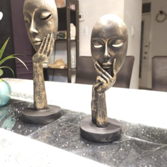 polyresin art work  two piece face set - Picture 4 of 5
